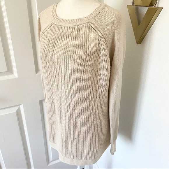 RD Style Ivory Cream Crew Neck Knit Sweater - Picture 4 of 10